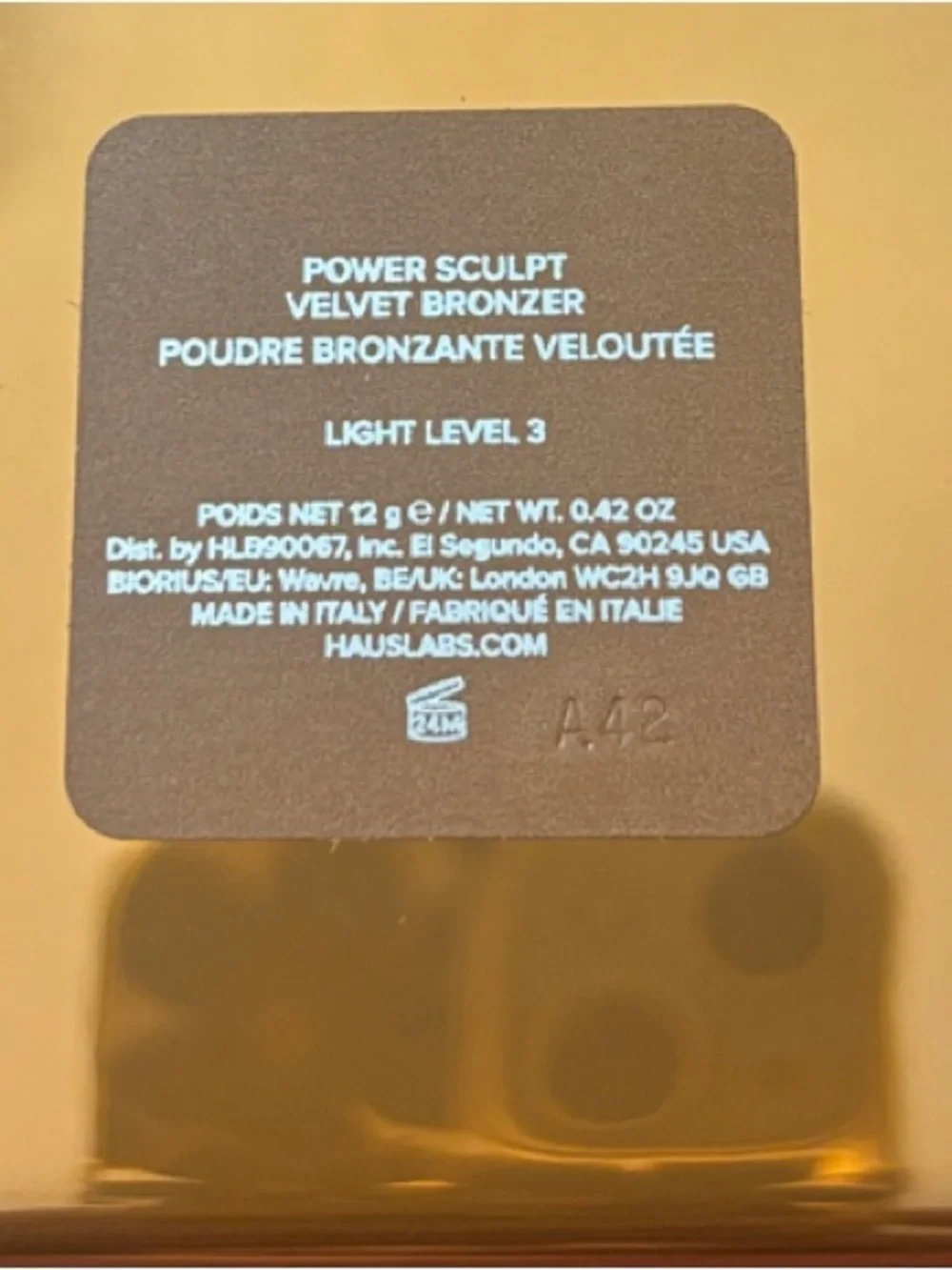 Haus Labs By Lady Gaga Velvet Bronzer Compact - Light Level 3